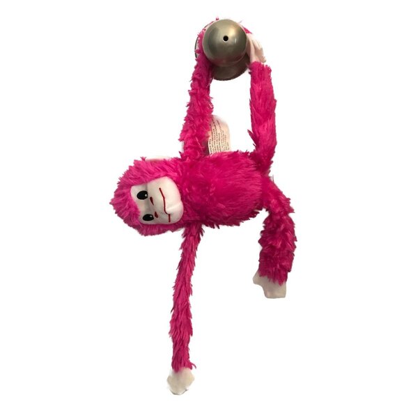 Greenbrier Fuzzy Friends Pink Monkey Plush Long Floppy Legs Stuffed 12" - Picture 3 of 8